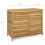 Voir la diapositive 4 : ID MARKET Cache climatiseur en bois naturel protection unité extérieur 95 x 50 x 80 cm
