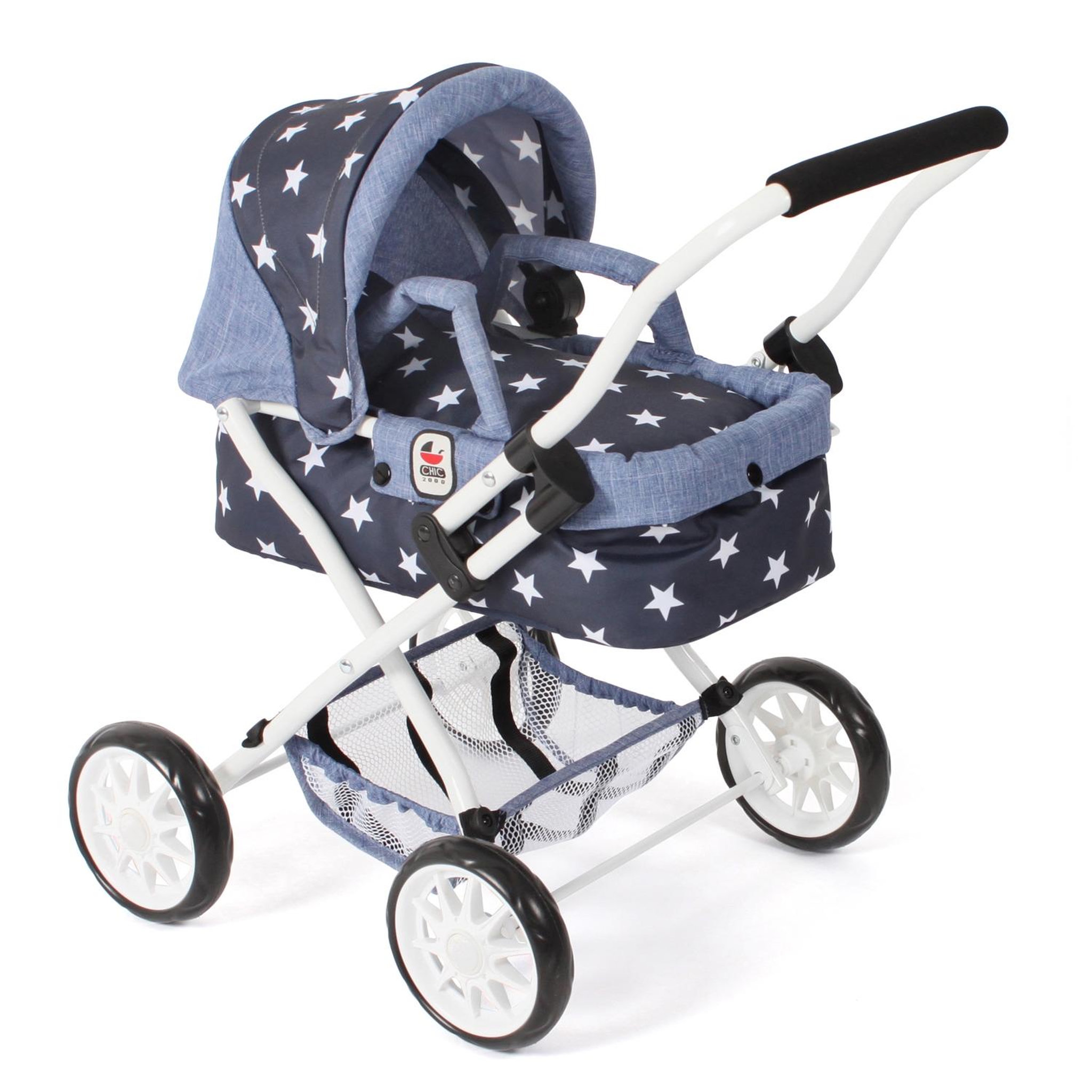 BAYER CHIC 2000 Poussette pour poupée SMARTY Bleu marine avec étoiles