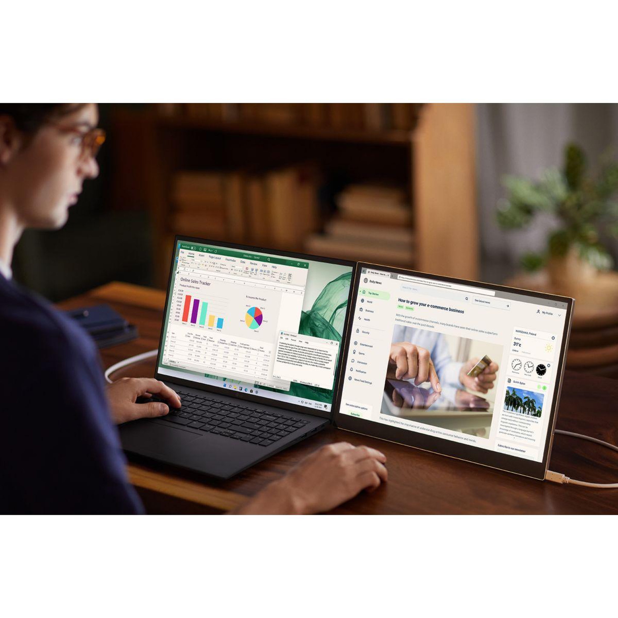 Voir la diapositive 2 : LG Ecran pc portable 16MR70 16  QHD 60Hz IPS