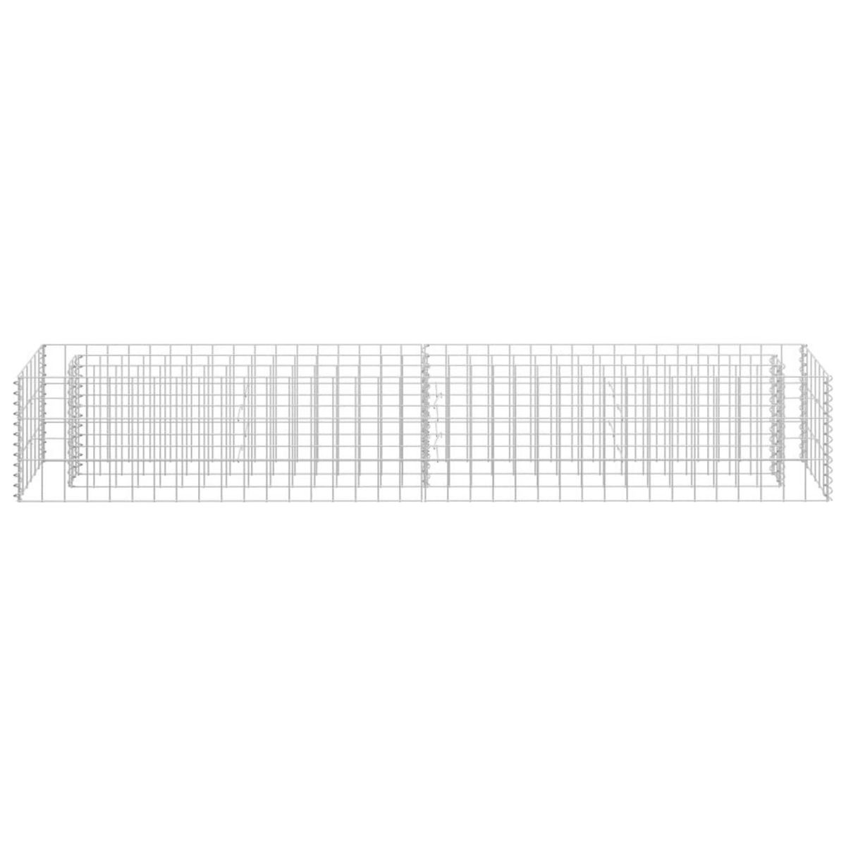 VIDAXL Lit sureleve a gabion Acier galvanise 180x30x30 cm