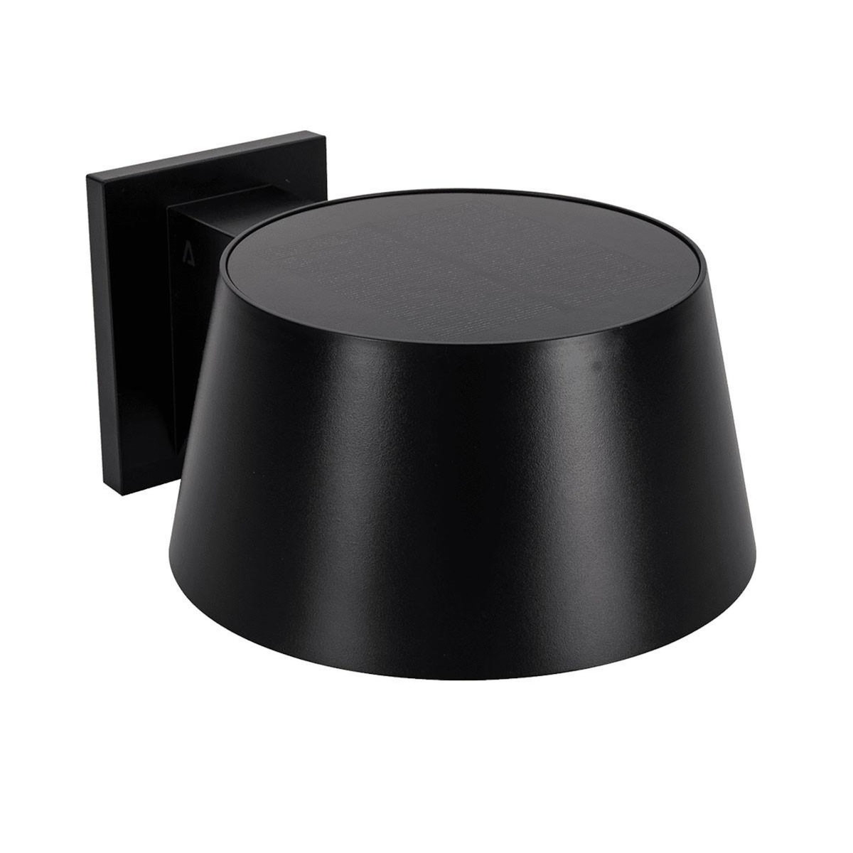 ASLO Applique murale LED solaire Noire 5.26W 1000 Lumen Eclairage LED Détecteur infrarouge Angle 120° IP54 ASLO