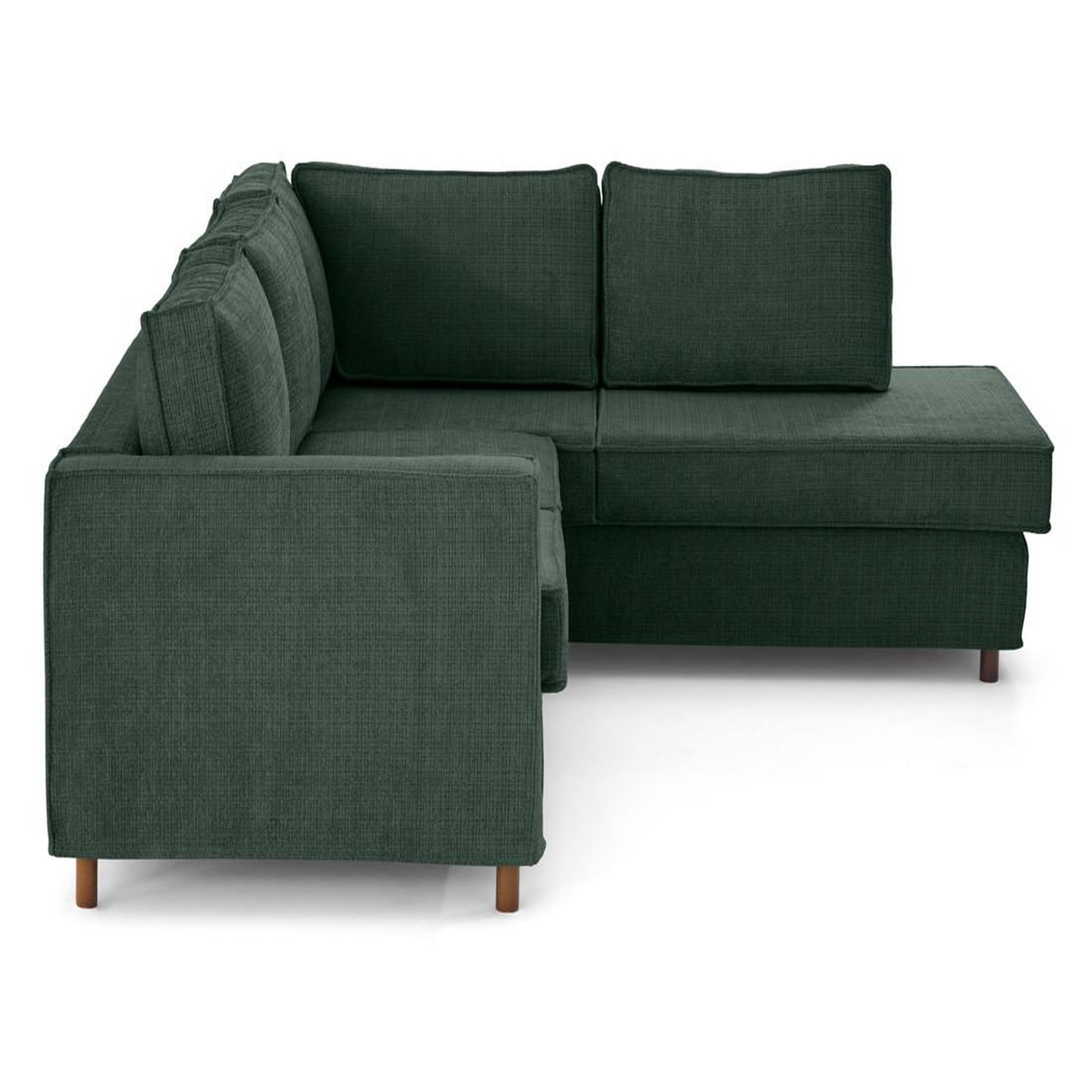 Voir la diapositive 5 : LISA DESIGN Jake - canapé déhoussable d'angle droit 5 places en velours texturé