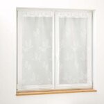Paris Prix Paire de Voilages Brodés  Berry  60x90cm Blanc