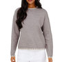 Voir la diapositive 1 : JACQUELINE DE YONG Pull Gris Clair/Beige Femme JDY Silja