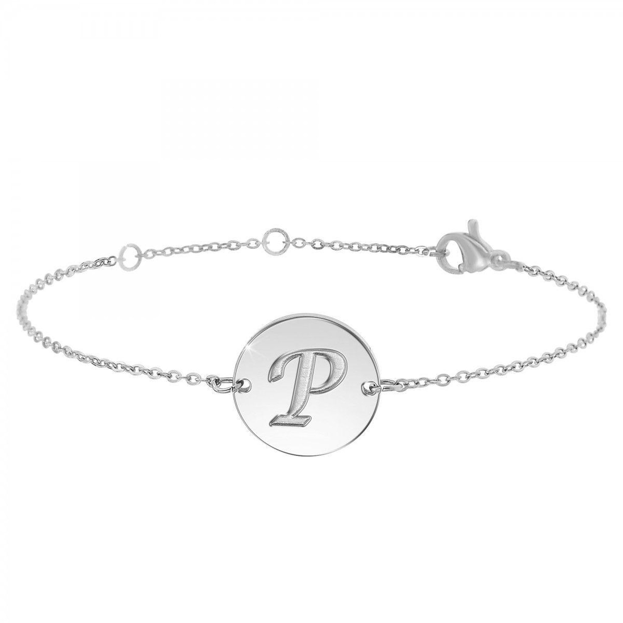 SC CRYSTAL Bracelet lettre P en acier inoxydable par SC Crystal