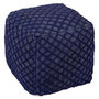 Voir la diapositive 1 : Paris Prix Pouf Tissu Imprimé  Belgia  40cm Bleu
