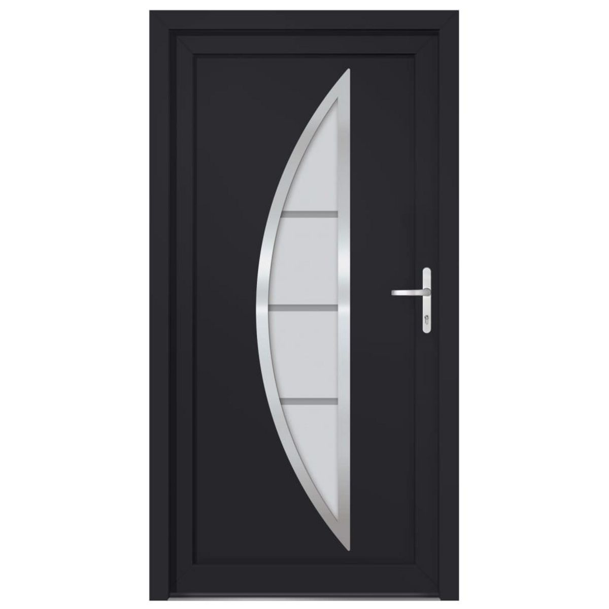 VIDAXL Porte d'entree anthracite 98x208 cm PVC
