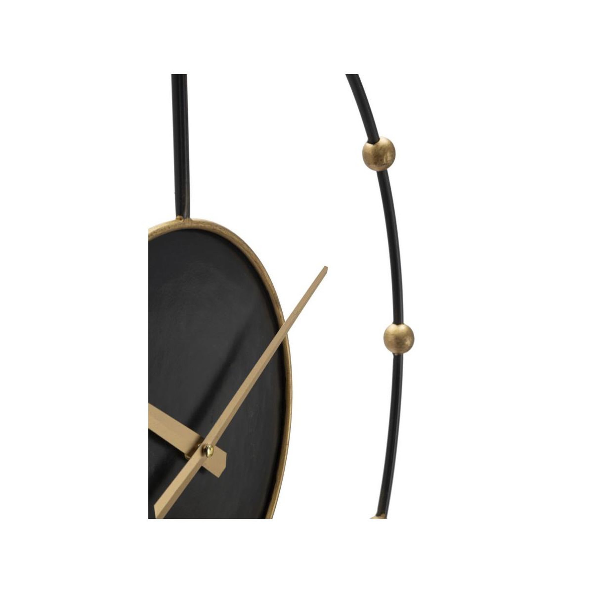 Voir la diapositive 4 : Paris Prix Horloge murale en métal  pearl  61cm noir