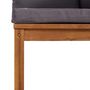Voir la diapositive 5 : VIDAXL Salon de jardin 4 pcs avec coussin Bois d'acacia solide