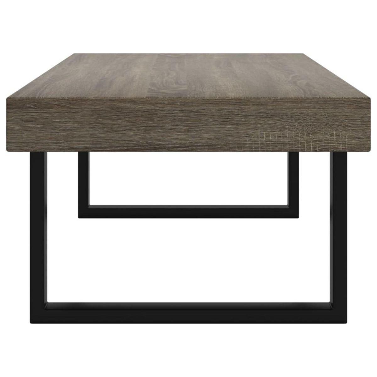 VIDAXL Table basse Gris et noir 120x60x40 cm MDF et fer