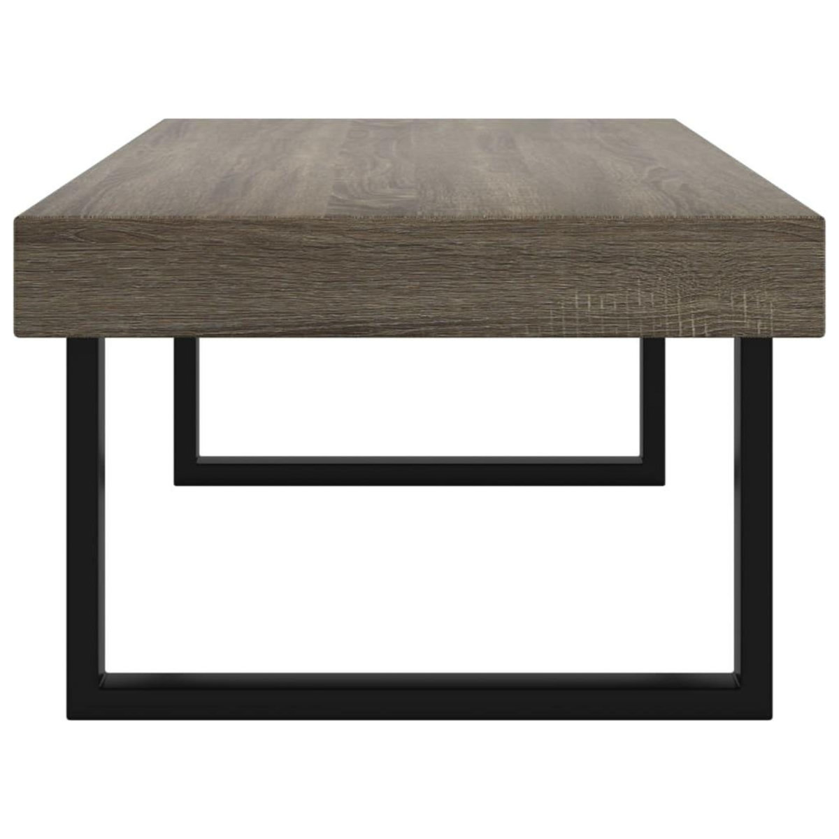 VIDAXL Table basse Gris et noir 120x60x40 cm MDF et fer