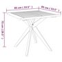 Voir la diapositive 6 : VIDAXL Table de jardin 85x85x75 cm Bois d'acacia solide