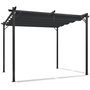 Voir la diapositive 4 : ID MARKET Pergola édition spéciale toit rétractable 3x3 M et 4 stores gris anthracite