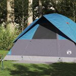 VIDAXL Tente familiale a dome 6 personnes bleu impermeable