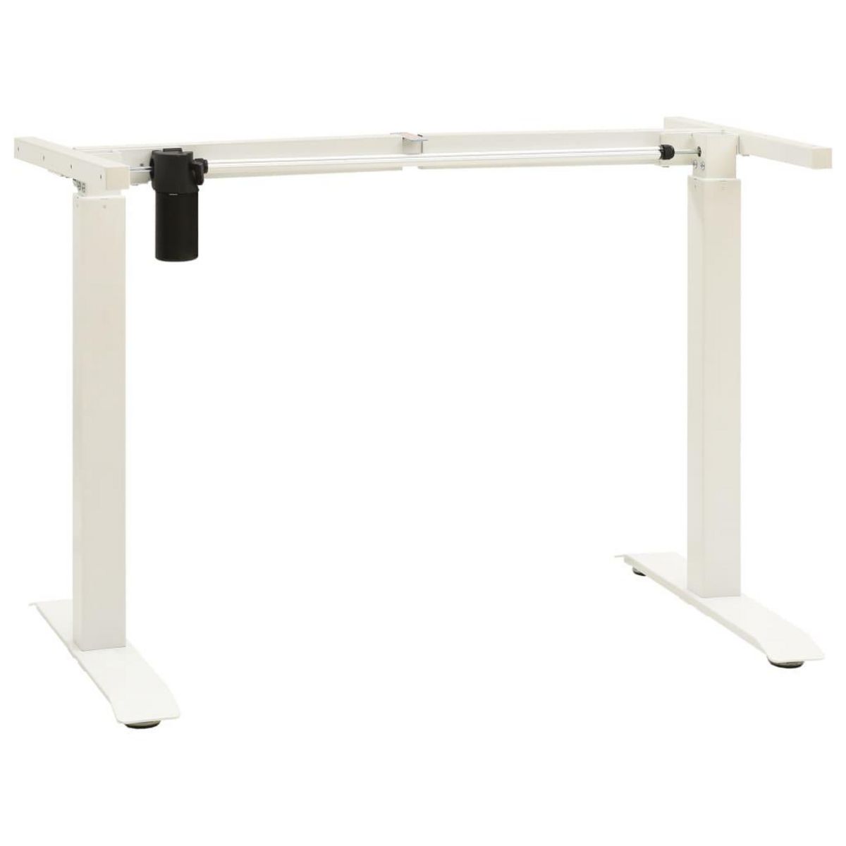 VIDAXL Cadre de bureau motorise electrique reglable en hauteur Blanc