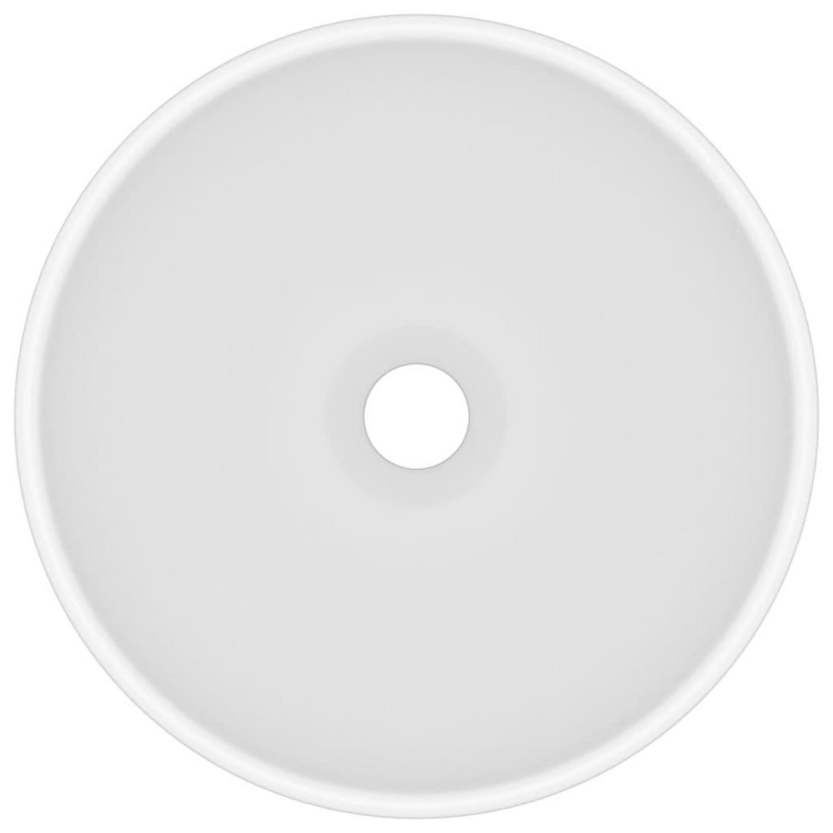 VIDAXL Lavabo rond de salle de bain Blanc mat 32,5x14 cm Ceramique