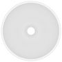 Voir la diapositive 3 : VIDAXL Lavabo rond de salle de bain Blanc mat 32,5x14 cm Ceramique