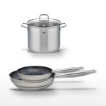 ELO Lot 2 Poêles céramique 24/28cm & Faitout 26cm Elo Profi Therm Platinum