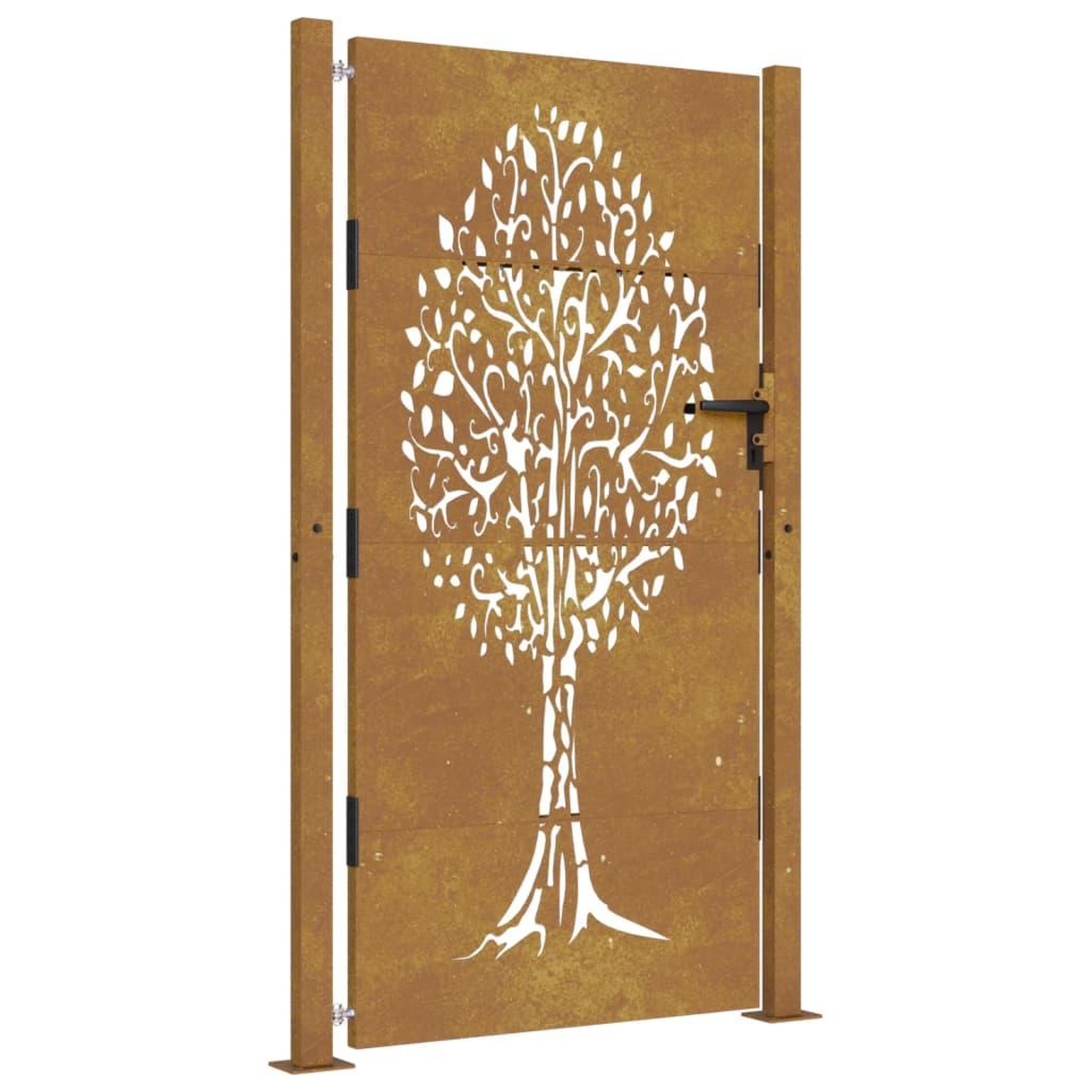 Voir la diapositive 2 : VIDAXL Portail de jardin 105x180 cm acier corten conception de l'arbre