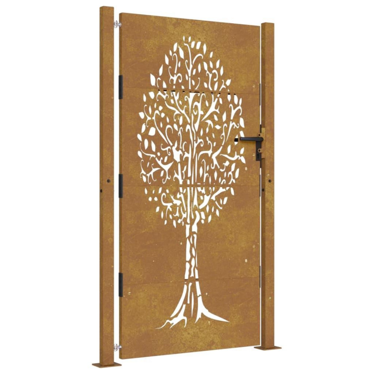 VIDAXL Portail de jardin 105x180 cm acier corten conception de l'arbre