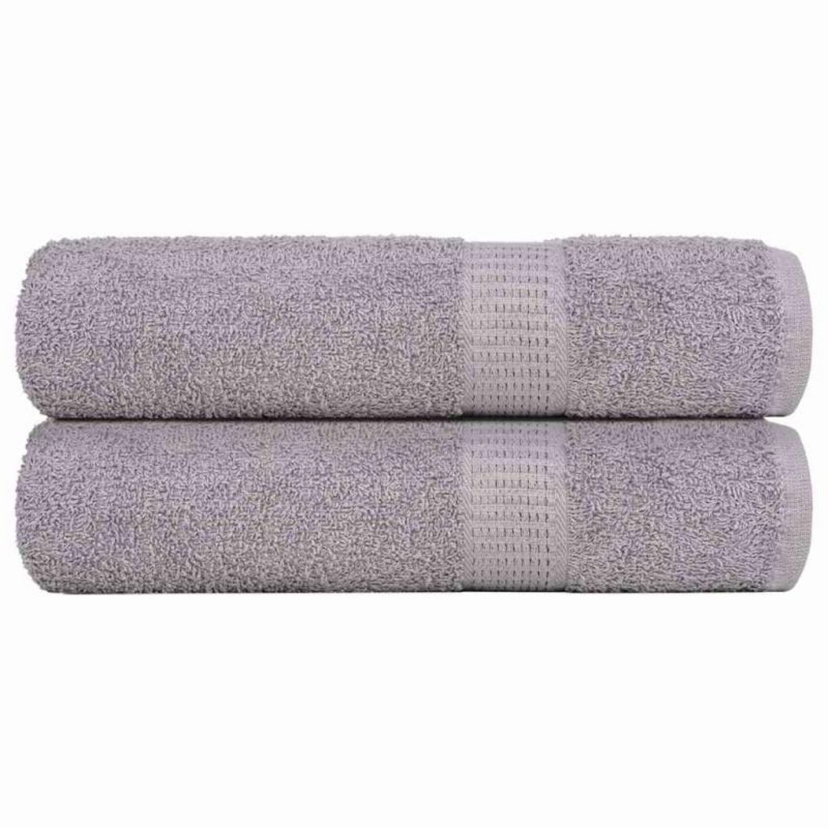 VIDAXL Serviettes de douche 2 pcs gris 70x140 cm 360 g m² 100% coton