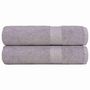 Voir la diapositive 1 : VIDAXL Serviettes de douche 2 pcs gris 70x140 cm 360 g m² 100% coton