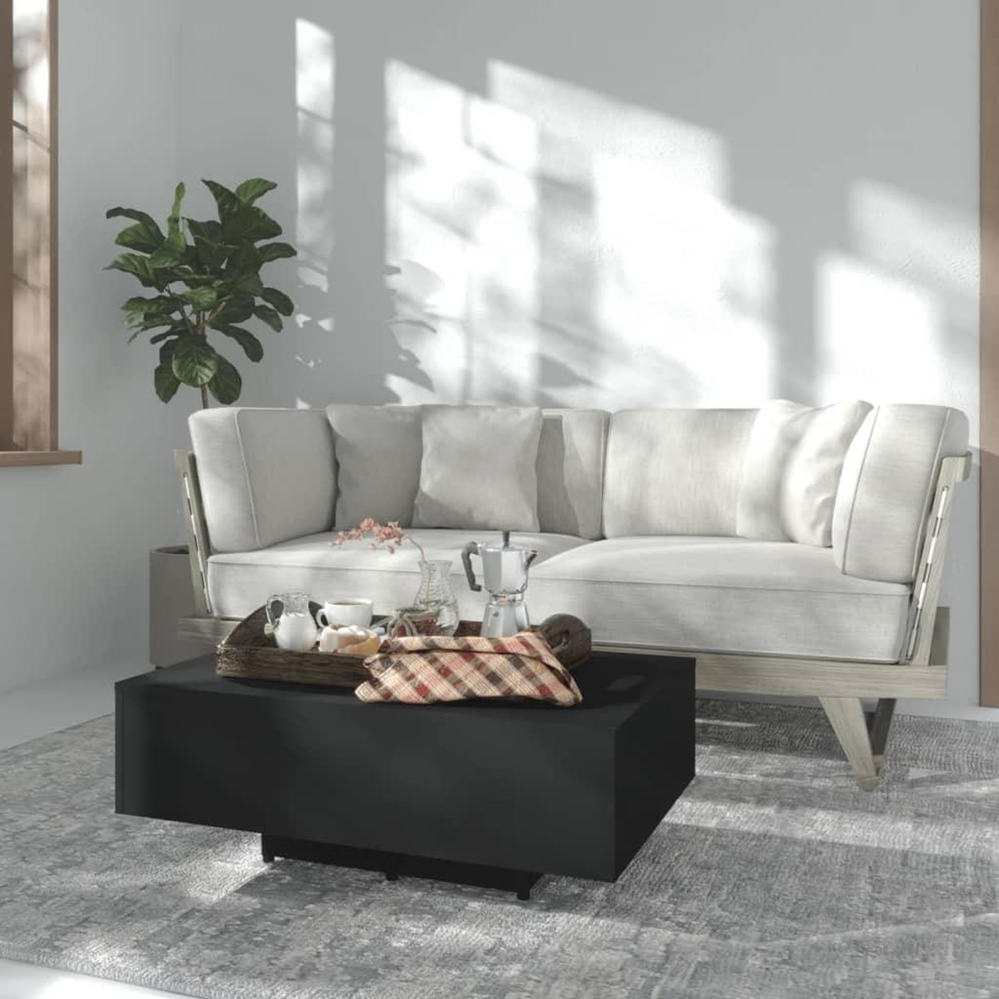 Voir la diapositive 1 : VIDAXL Table basse Noir 85x55x31 cm Bois d'ingenierie