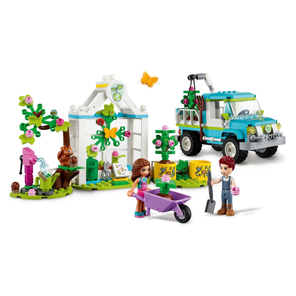LEGO Friends 41707 Le Camion Planteur d&rsquo;Arbres, Jouet de Construction Voiture Jardin