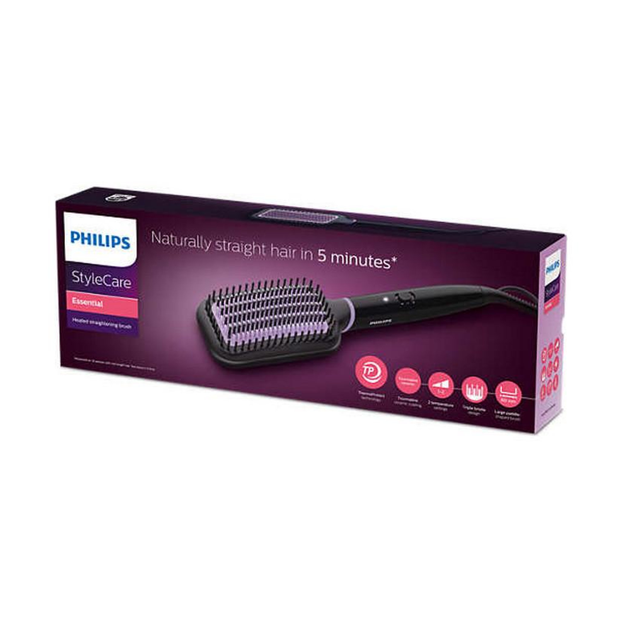 Voir la diapositive 6 : Philips Brosse chauffante lissante - BHH880/00