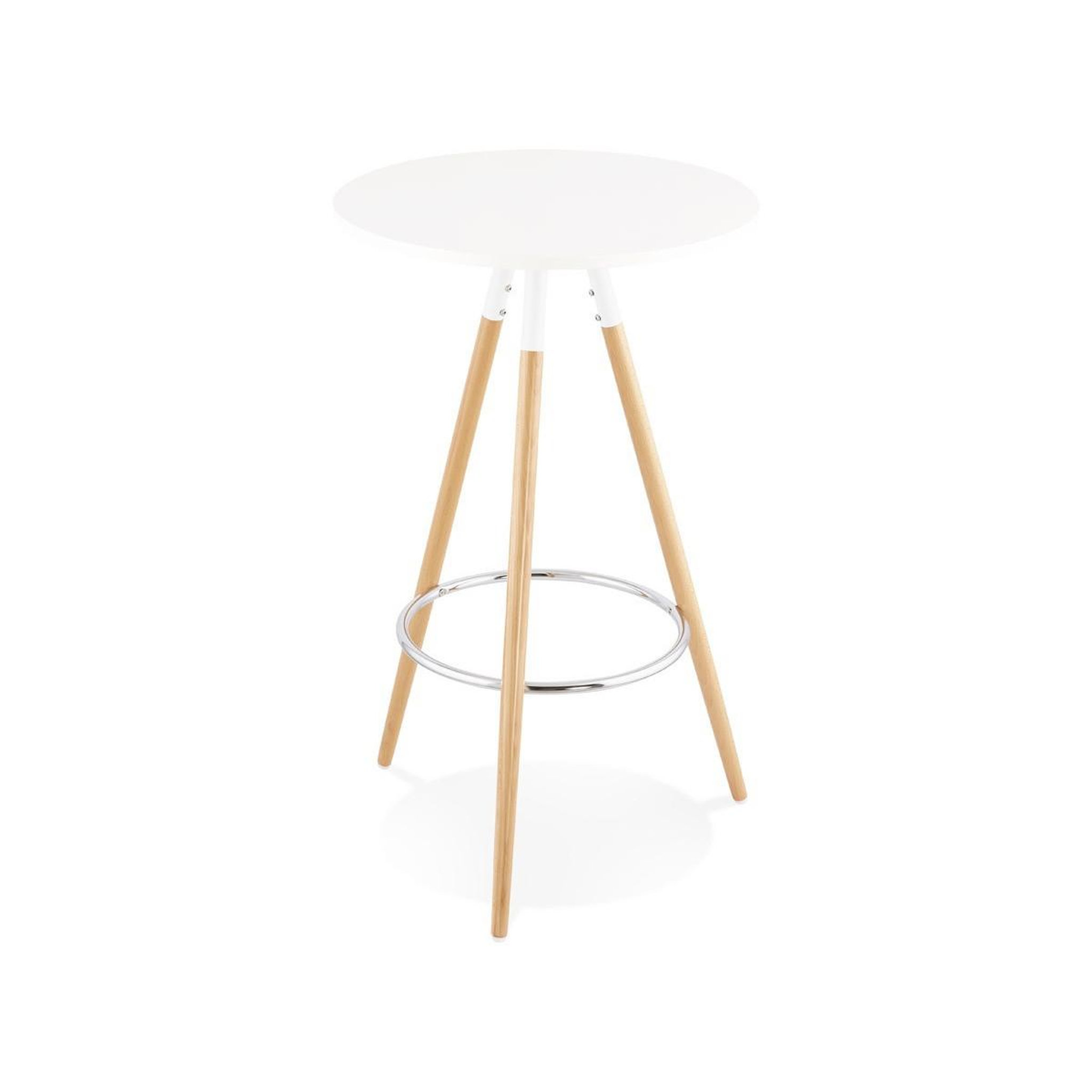Voir la diapositive 1 : Paris Prix Table de bar  uzak  101cm blanc