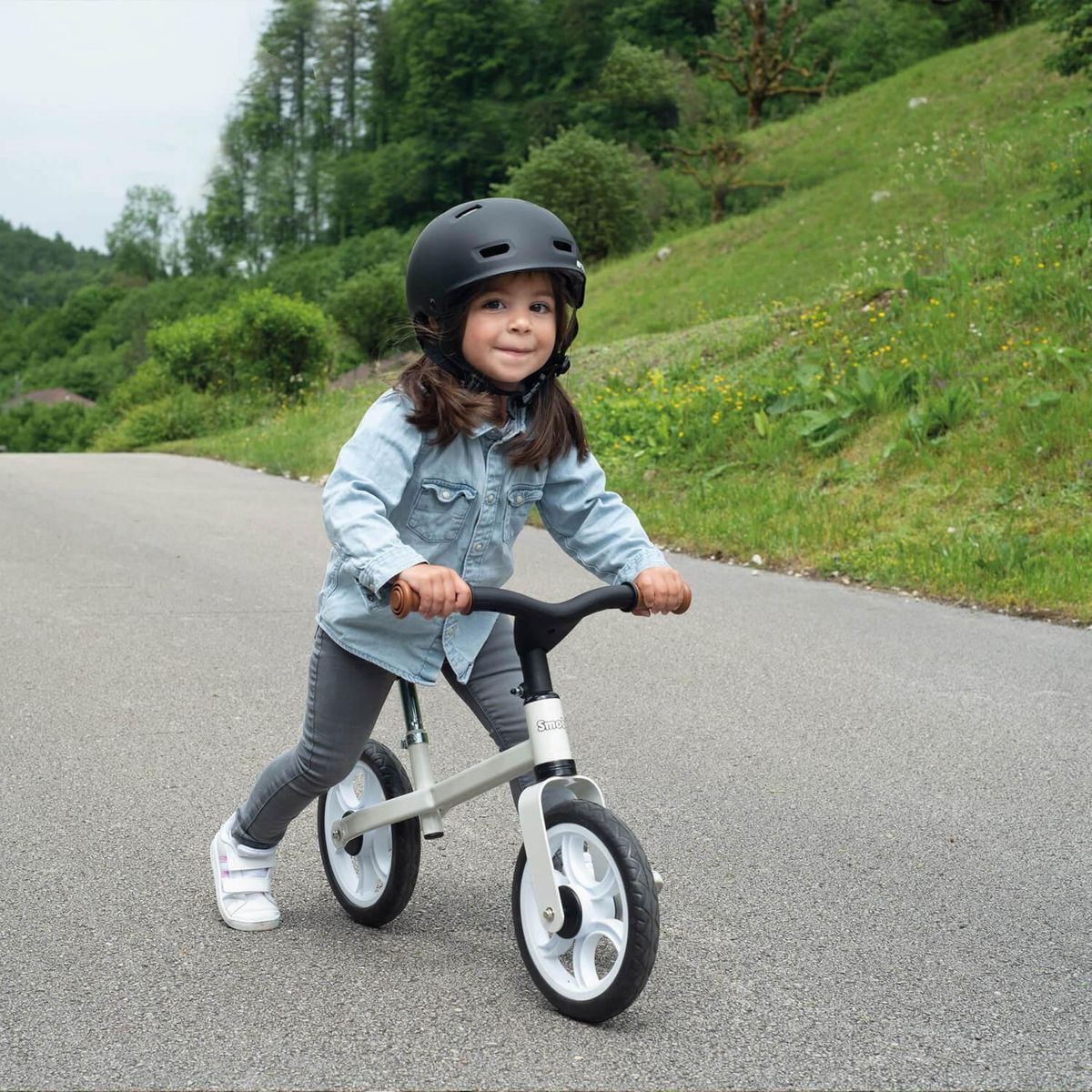 SMOBY Draisienne Smoby First Bike avec selle réglable