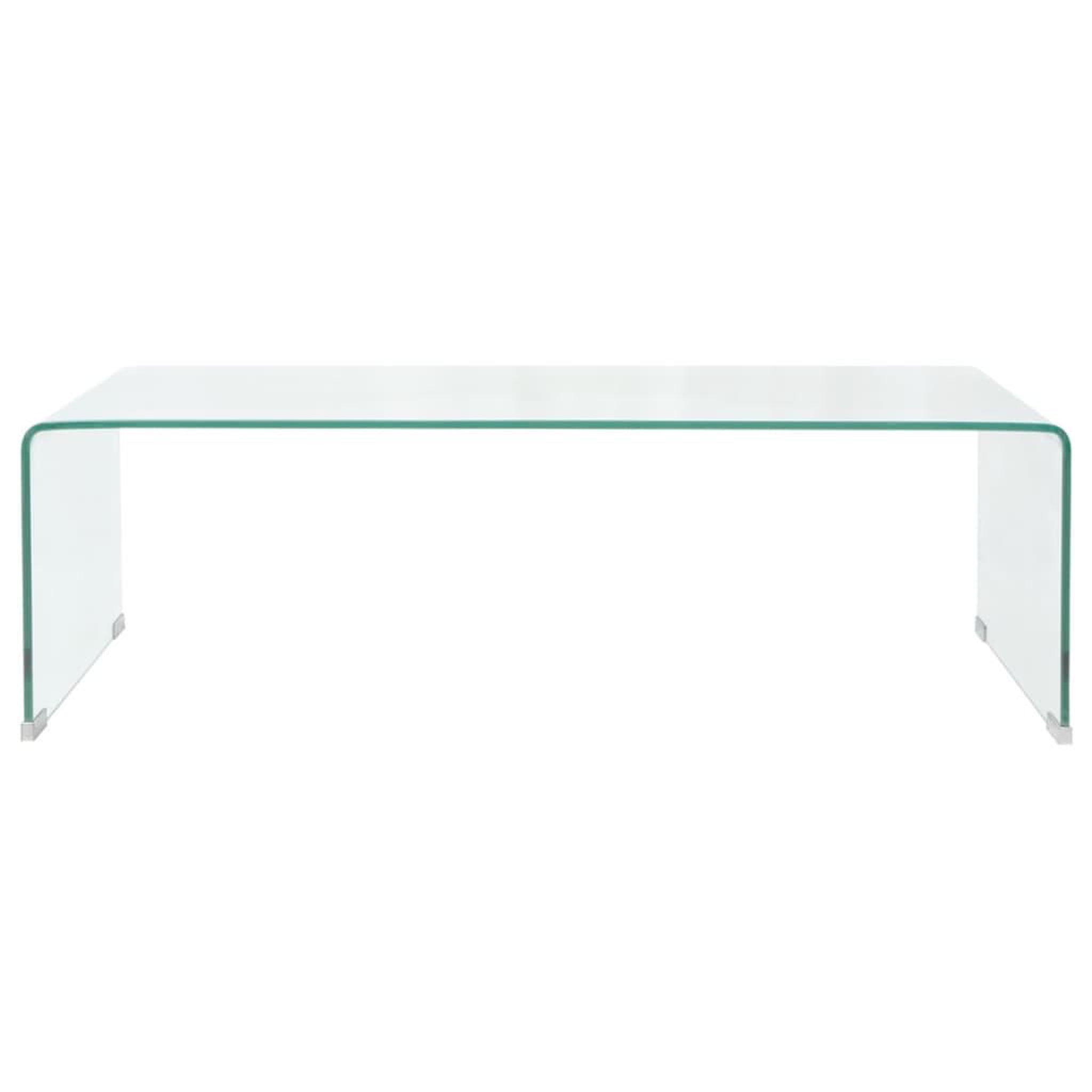 Voir la diapositive 2 : VIDAXL Table basse 98x45x30 cm verre trempe transparent