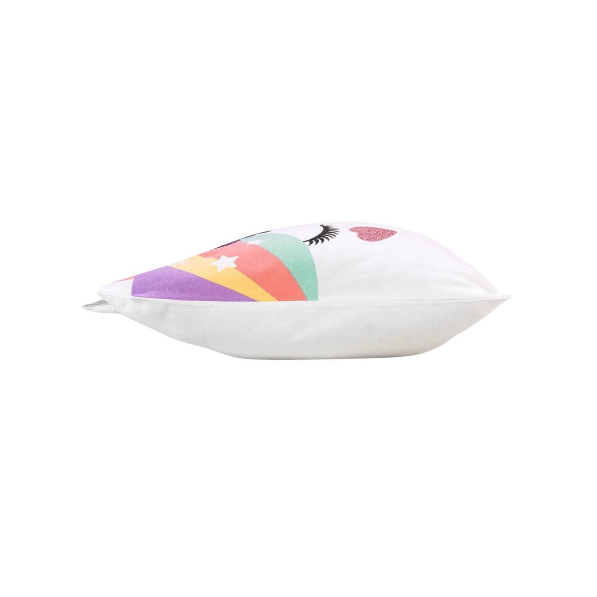 Voir la diapositive 2 : Douceur d'Intérieur Coussin enfant déco  jolie licorne  40x40cm blanc