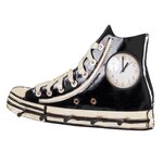 Paris Prix Patère Murale & Horloge Design  Baskets  50cm Noir