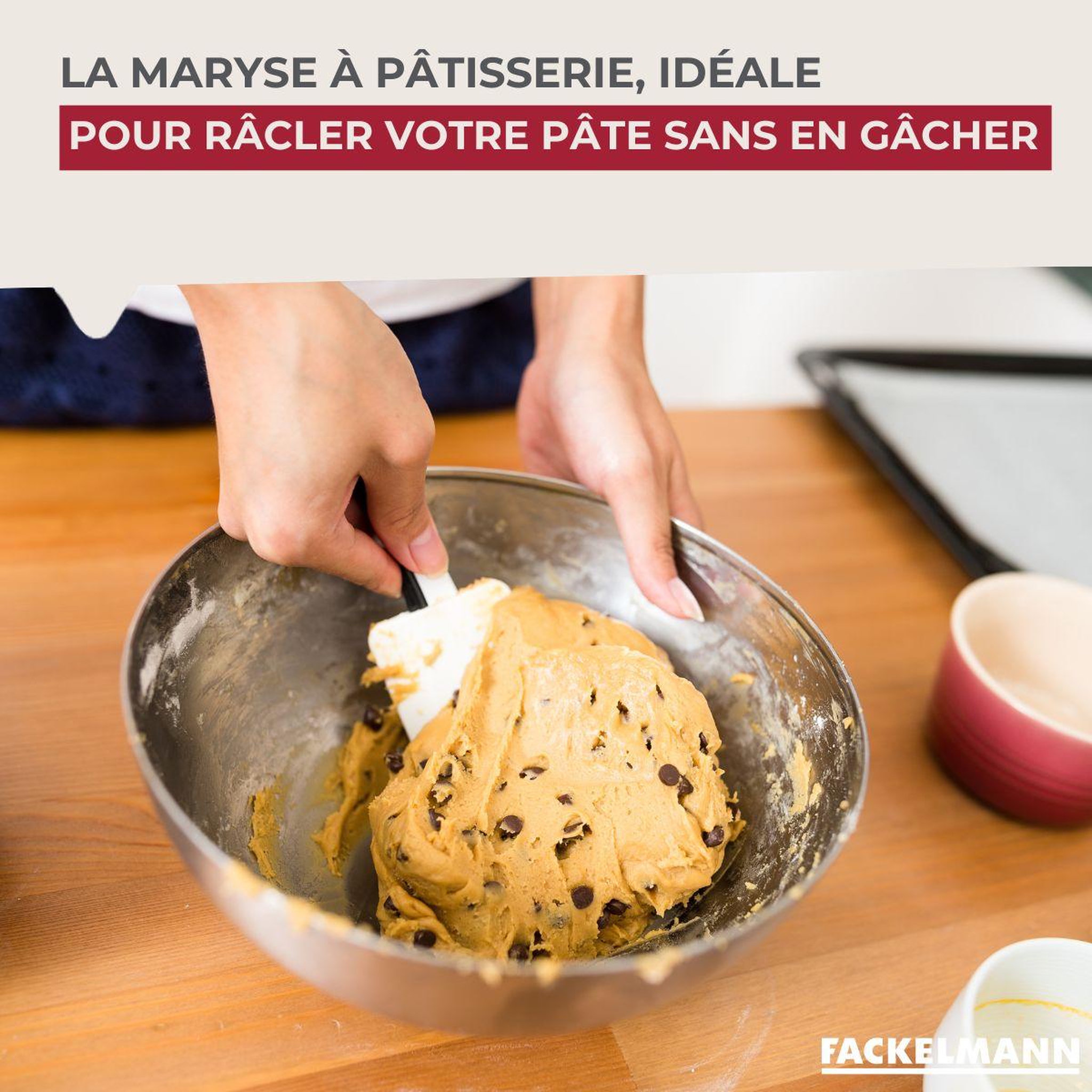 Voir la diapositive 5 : Fackelmann Ensemble de 2 maryses de pâtisserie et de cuisine manche en résine de 52 cm fackelmann