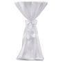 Voir la diapositive 2 : VIDAXL Housse de table blanche avec ruban 60 cm 2 pieces