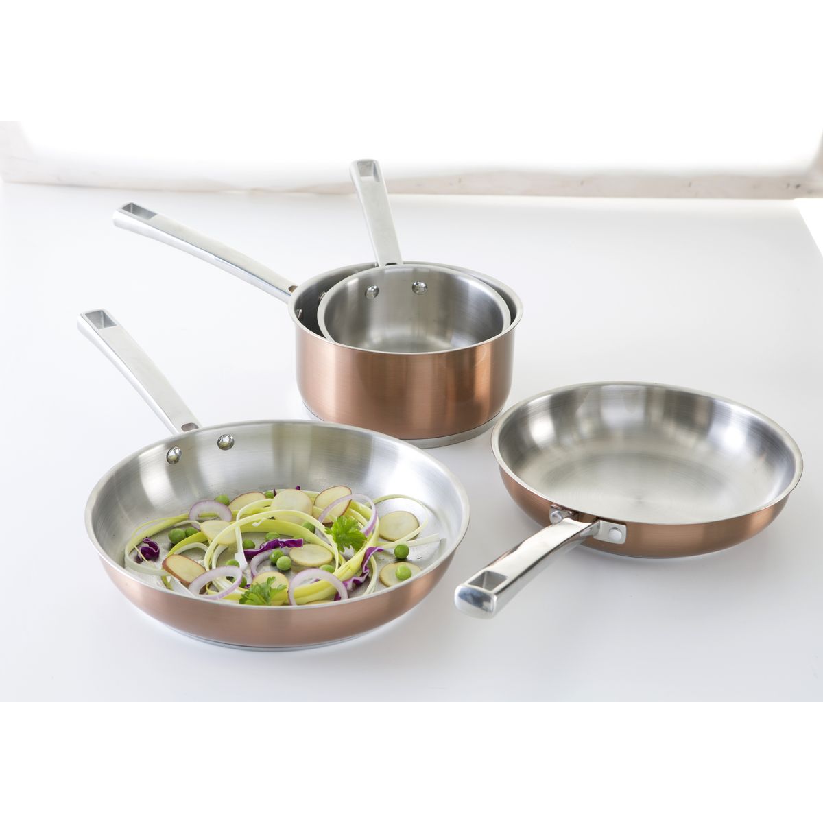 Casserole 16 cm aspect cuivre induction