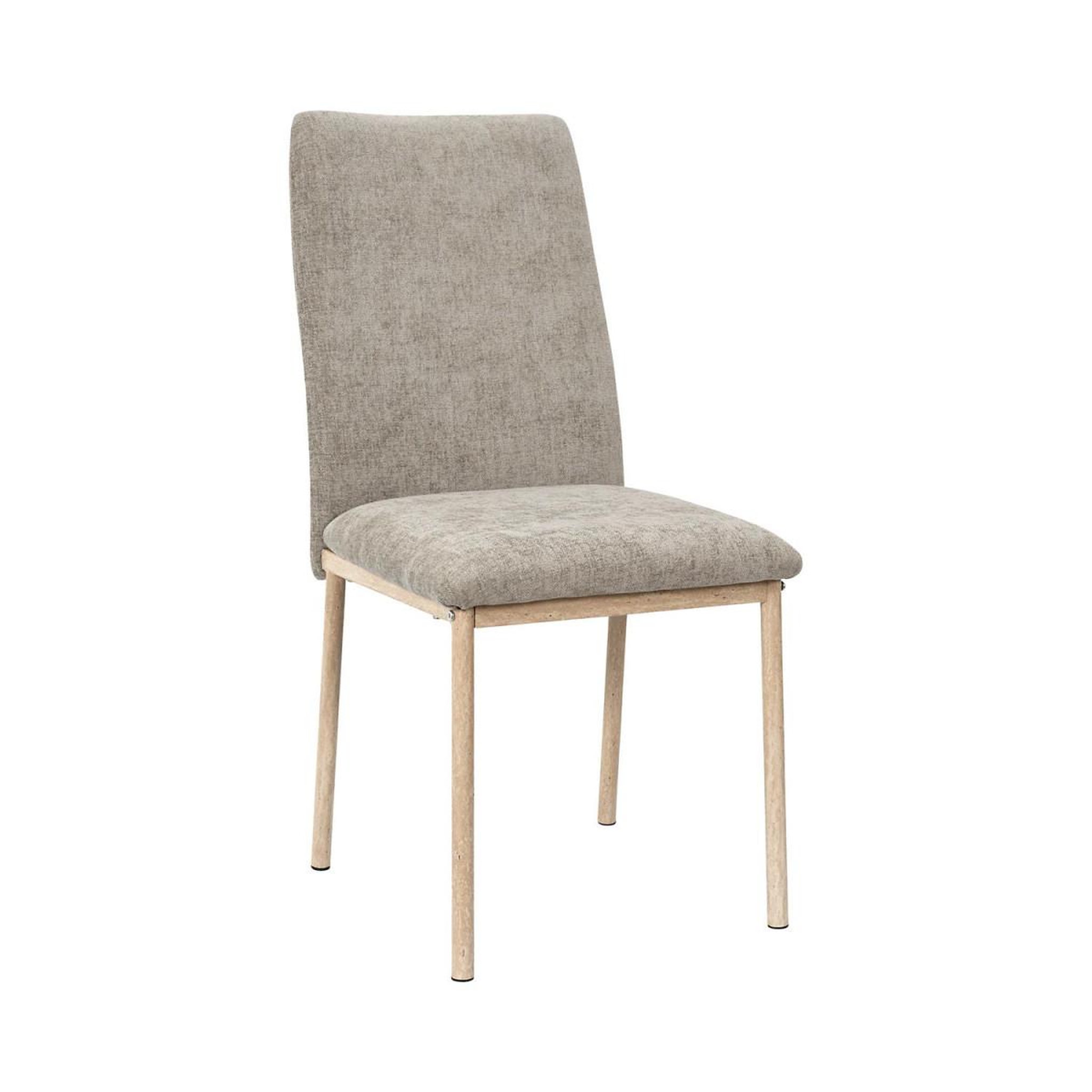 Voir la diapositive 2 : The Home Deco Factory Lot de 2 chaises de table  emilia  91cm taupe