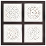 Voir la diapositive 2 : VIDAXL Panneau mural sculpte a la main MDF 40x40x1,5cm Marron et blanc