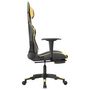 Voir la diapositive 4 : VIDAXL Chaise de jeu avec repose-pied Noir et dore Similicuir