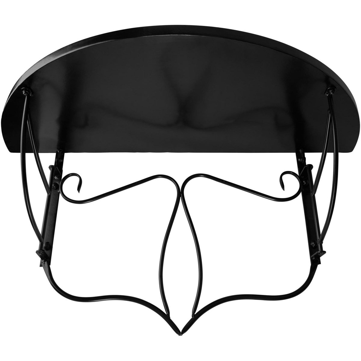 tectake Table de balcon en acier, mosaïque et ciment terracotta/blanc