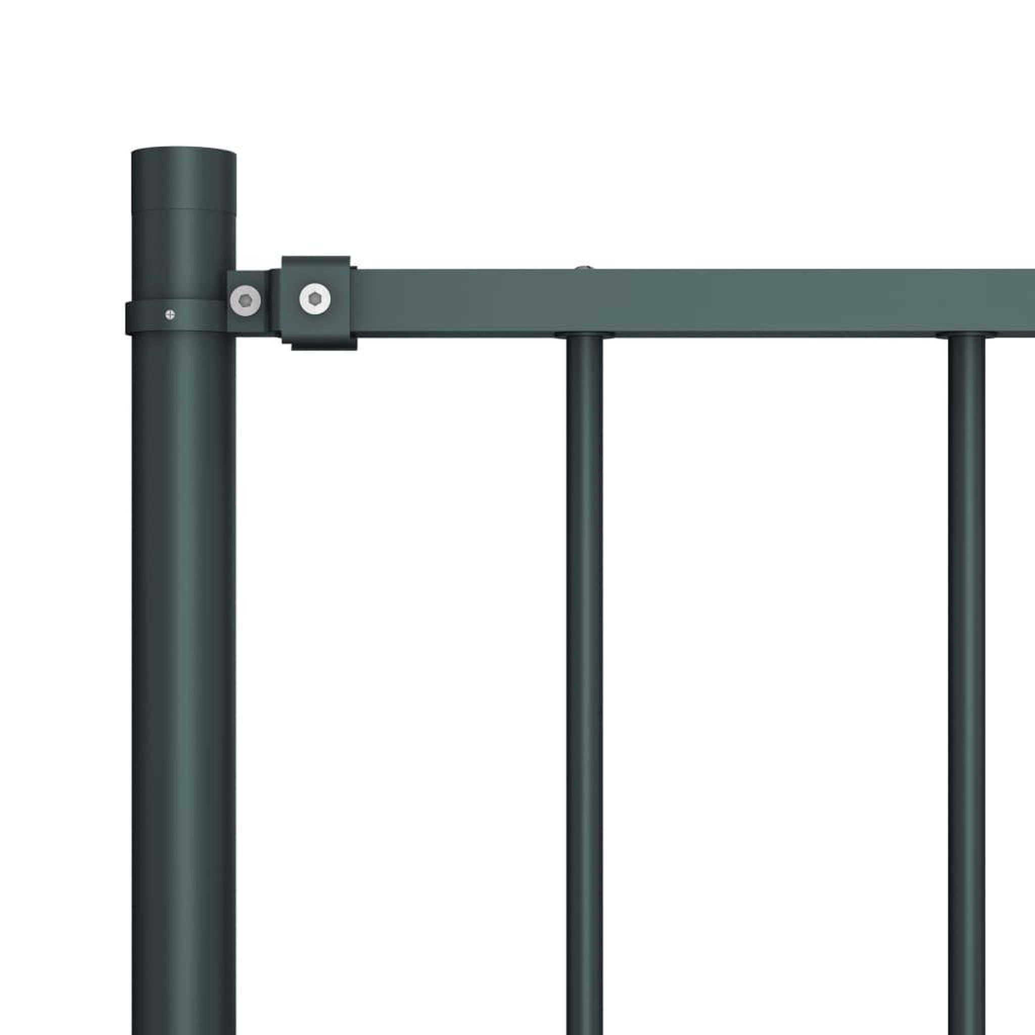 Voir la diapositive 3 : VIDAXL Panneau cloture poteau Acier enduit poudre 1,7x1,25m Anthracite