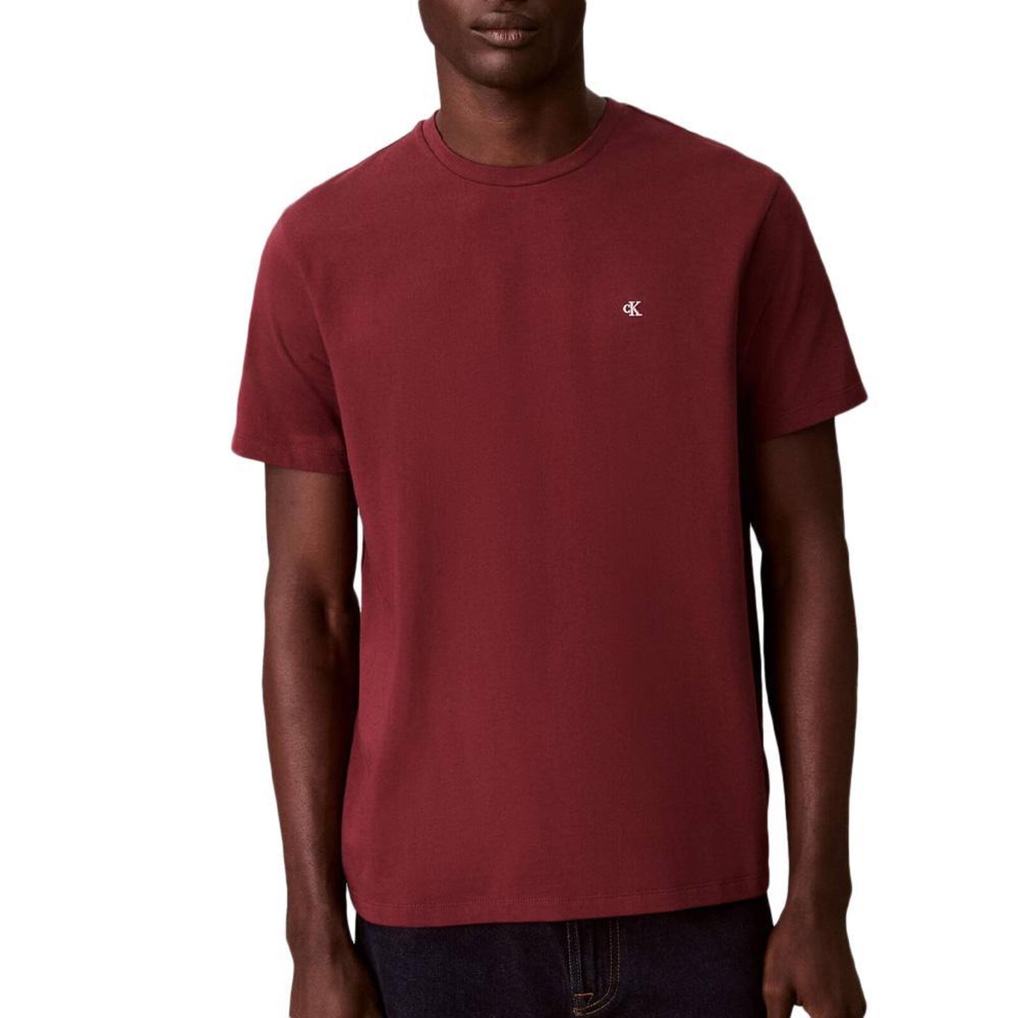 CALVIN KLEIN JEANS T-Shirt Bordeaux Homme Calvin Klein Jeans Classic. Coloris disponibles : Rouge