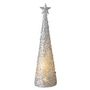 Voir la diapositive 2 : Paris Prix Décoration de Noël Led  Cône & Étoile  34cm Argent