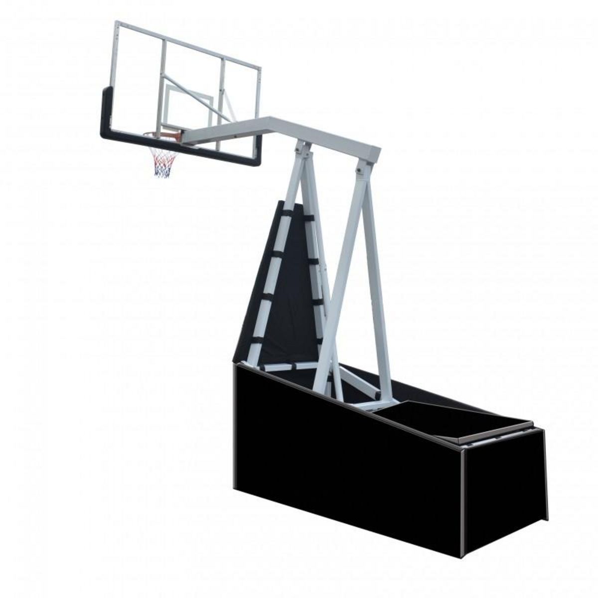 BUMBER Panier de Basketball sur Pied Mobile et Rétractable  Toronto  Hauteur Réglable jusqu'à 3m05