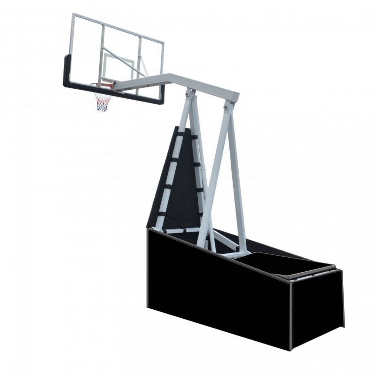 BUMBER Panier de Basketball sur Pied Mobile et Rétractable  Toronto  Hauteur Réglable jusqu'à 3m05