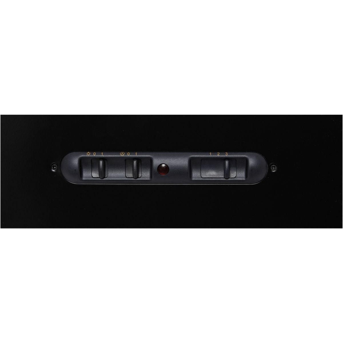 Falcon Hotte décorative murale 90CM NOIR BADGE CHROME