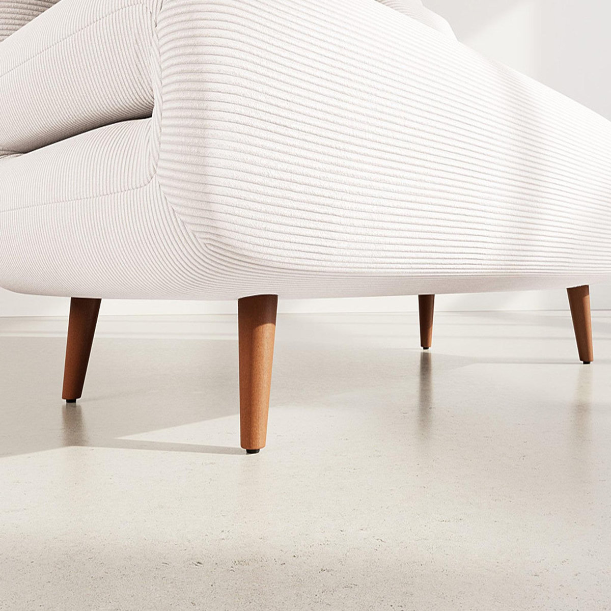 BEST MOBILIER Lumi - banquette convertible clic-clac 2 places en velours côtelé