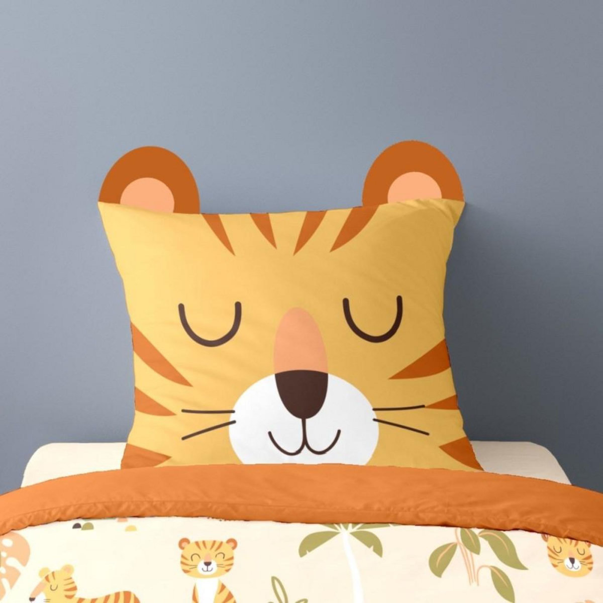 Dourev Housse de couette 140x200 César + 1 taie 100% coton