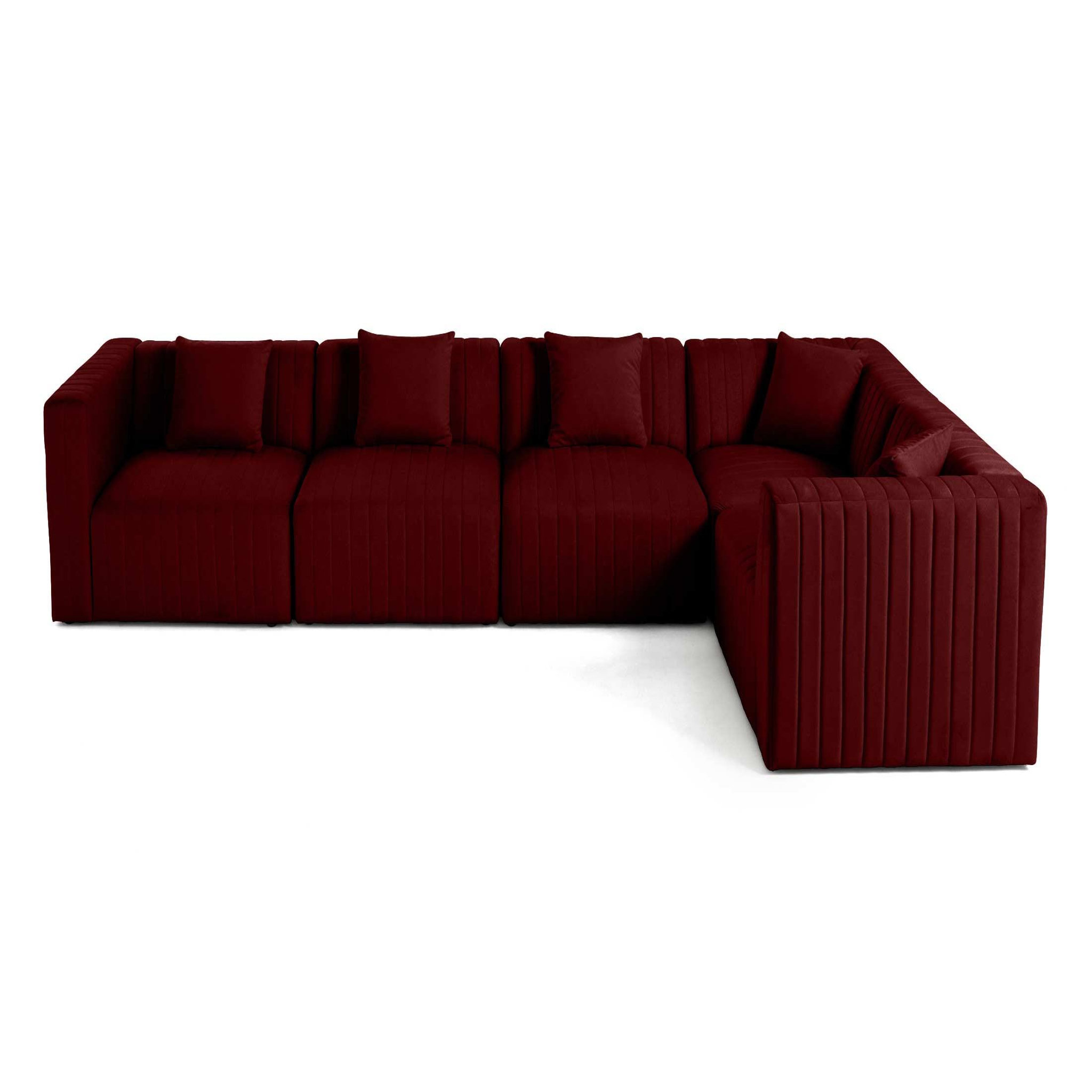 Voir la diapositive 1 : BEST MOBILIER Nova - canapé modulable d'angle réversible - 6 places - en velours